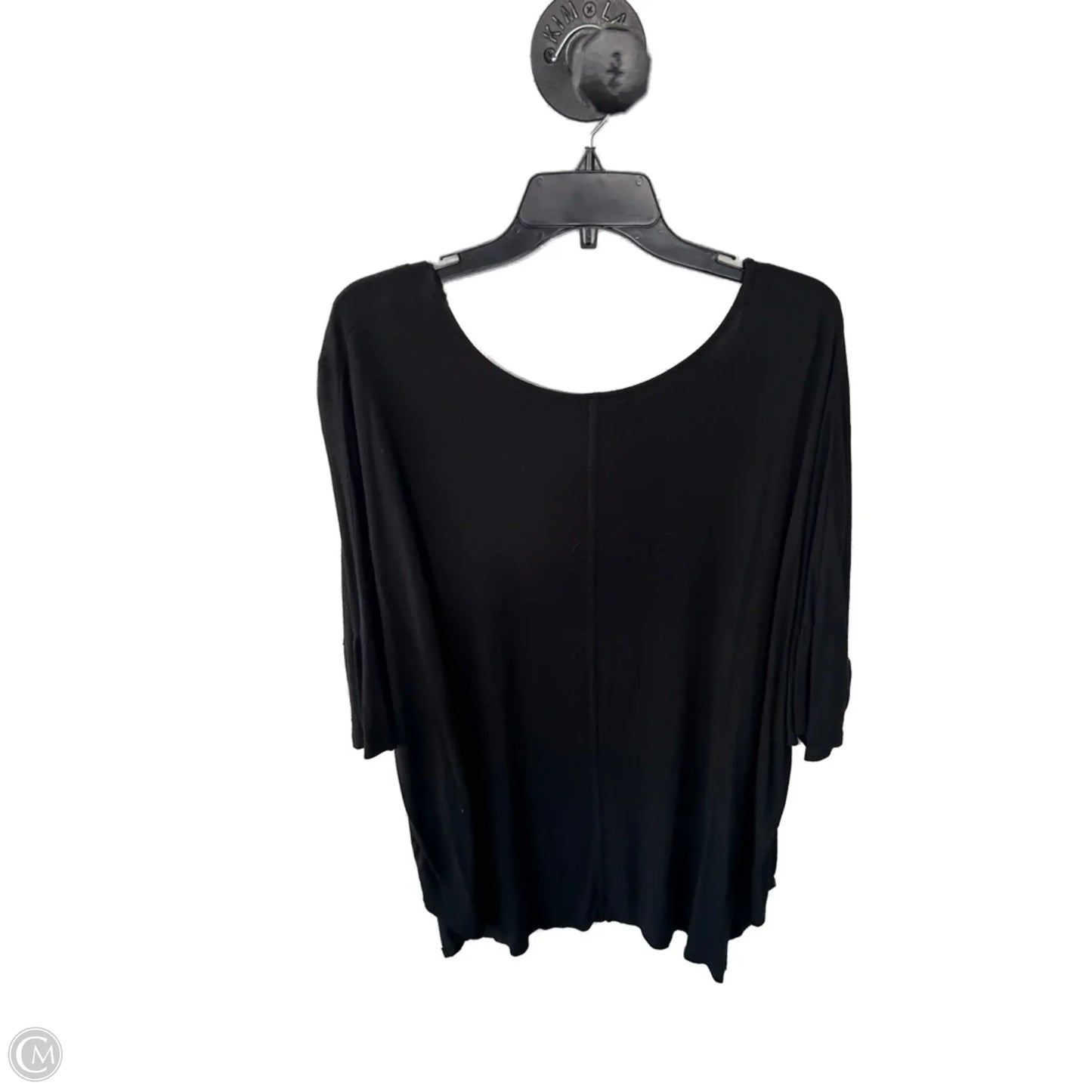 Top Short Sleeve By Bobeau In Black, Size: 2x