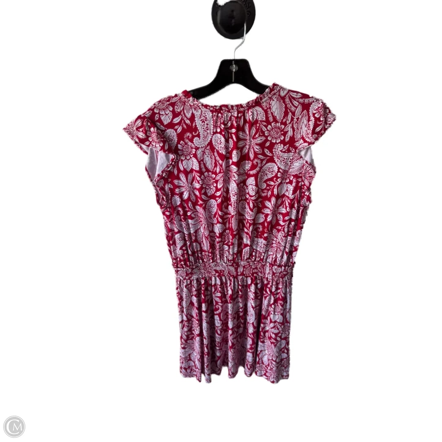 Dress Casual Short By Loft In Red & White, Size: M