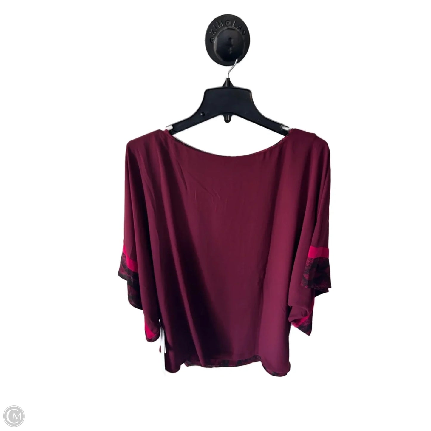 Top Short Sleeve By White House Black Market In Red, Size: L