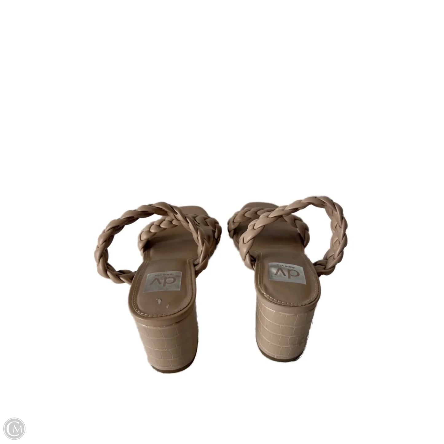Sandals Heels Block By Dv In Tan, Size: 8