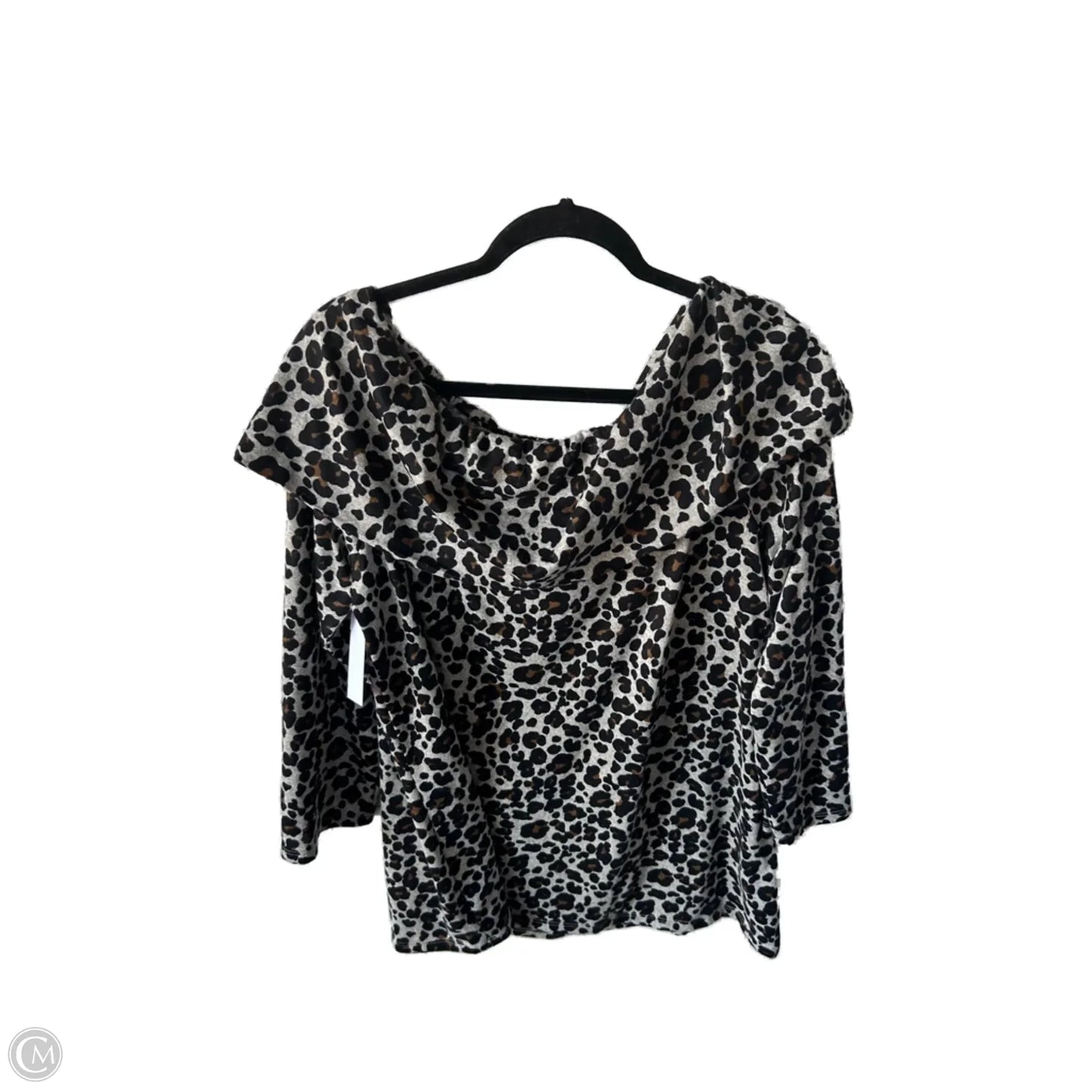 Tunic Long Sleeve By Loft In Animal Print, Size: Xxl