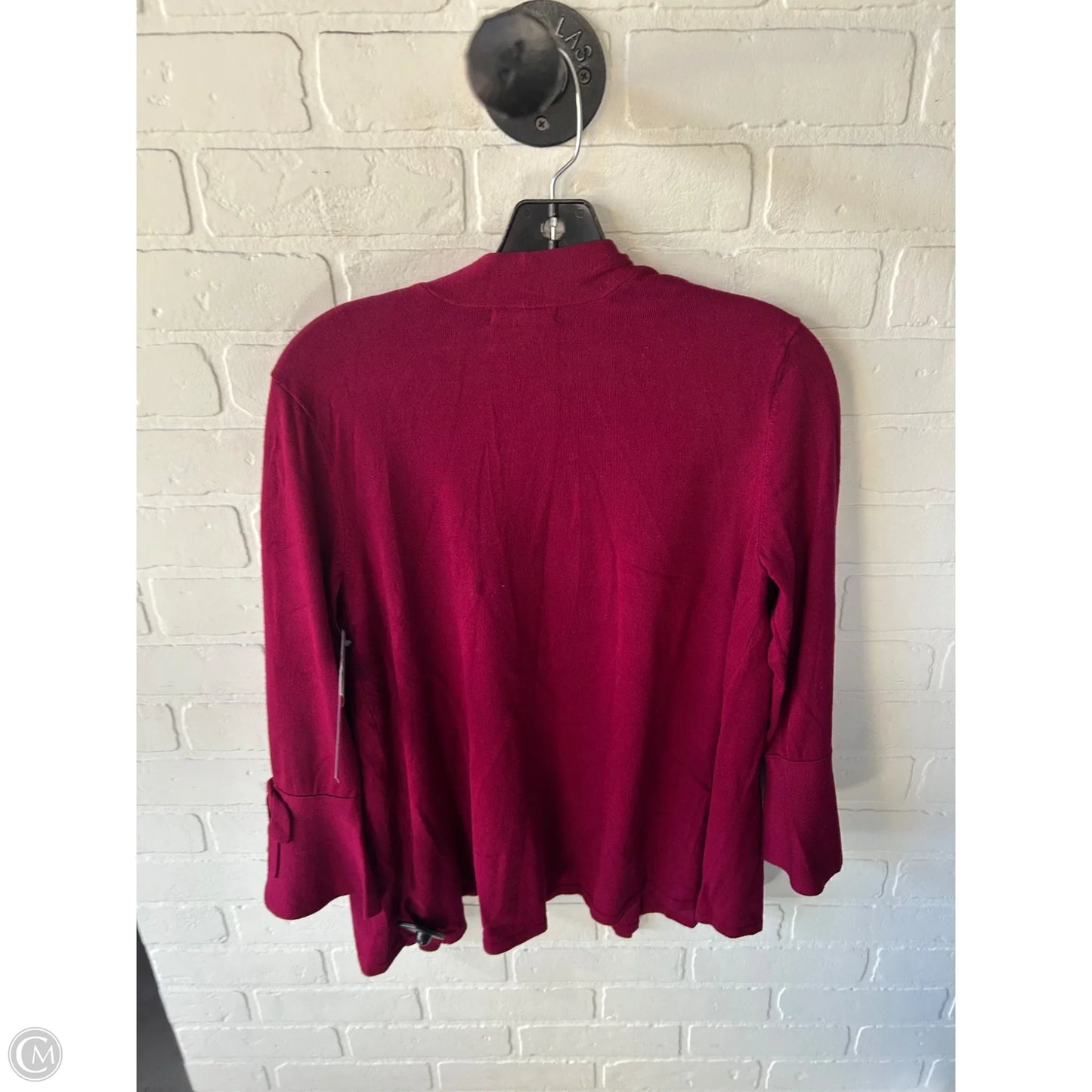 Sweater Cardigan By Alfani In Pink & Red, Size: S