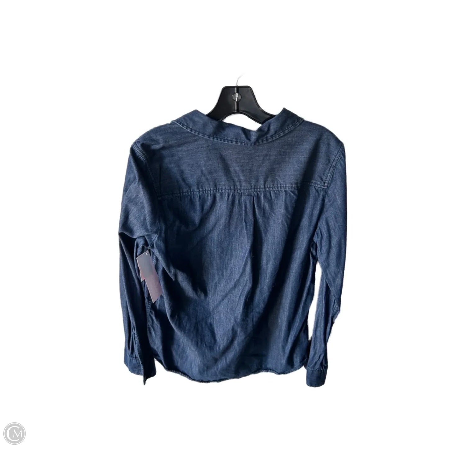 Top Long Sleeve By Express In Blue Denim, Size: M