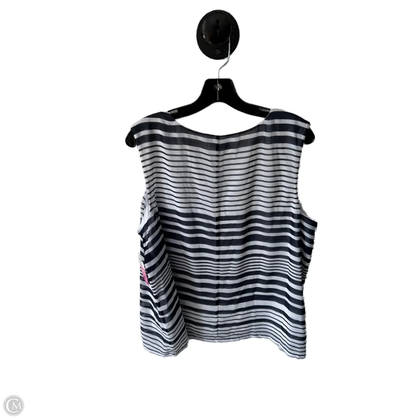 Top Sleeveless By Christopher And Banks In Blue & White, Size: Xl