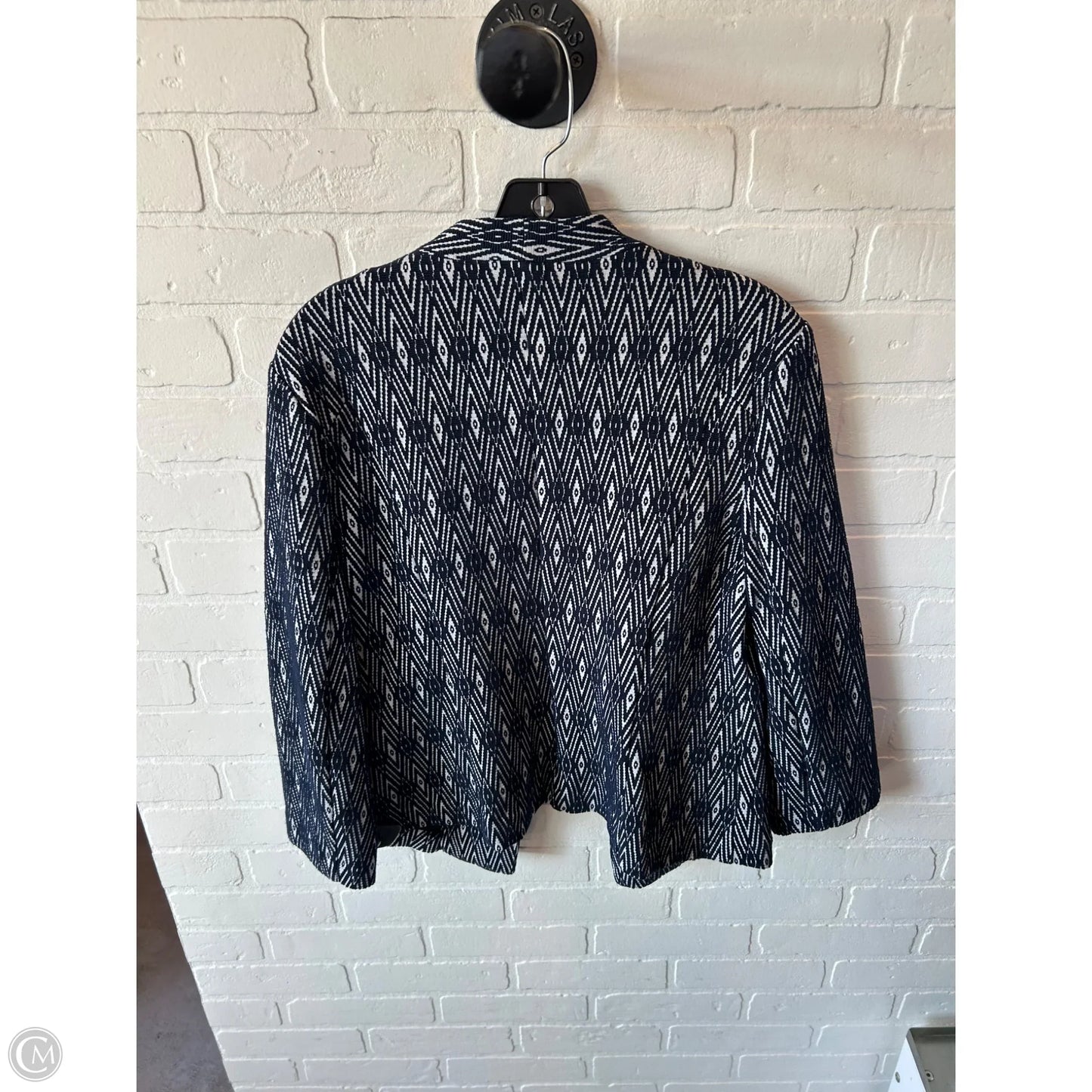 Blazer By Skies Are Blue In Blue & White, Size: L