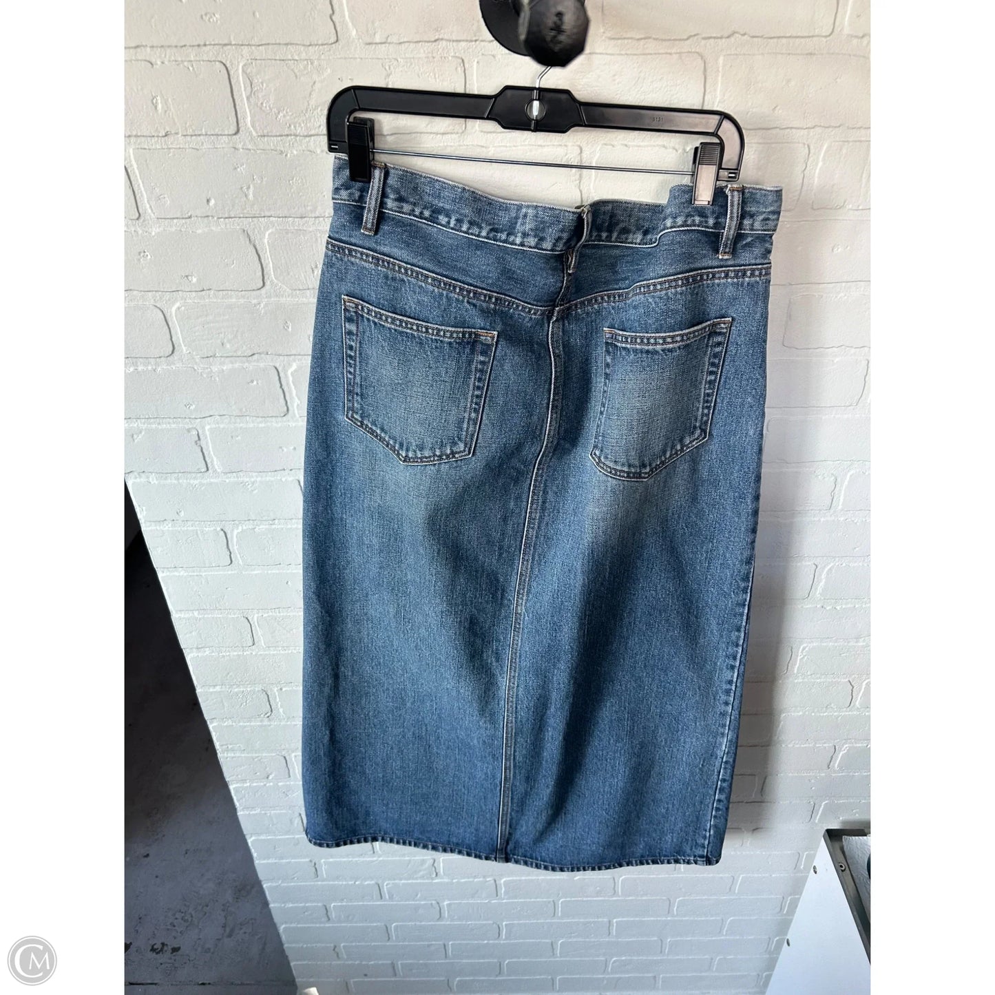 Skirt Midi By Gap In Blue Denim, Size: 14