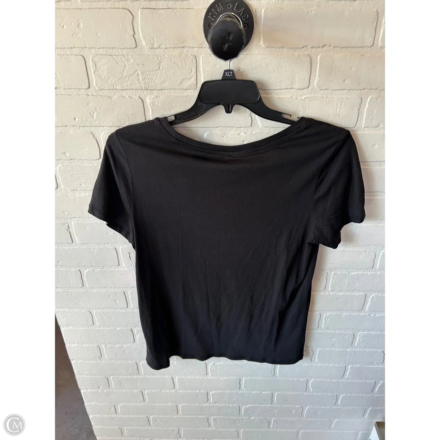 Top Short Sleeve Basic By Quince In Black, Size: L