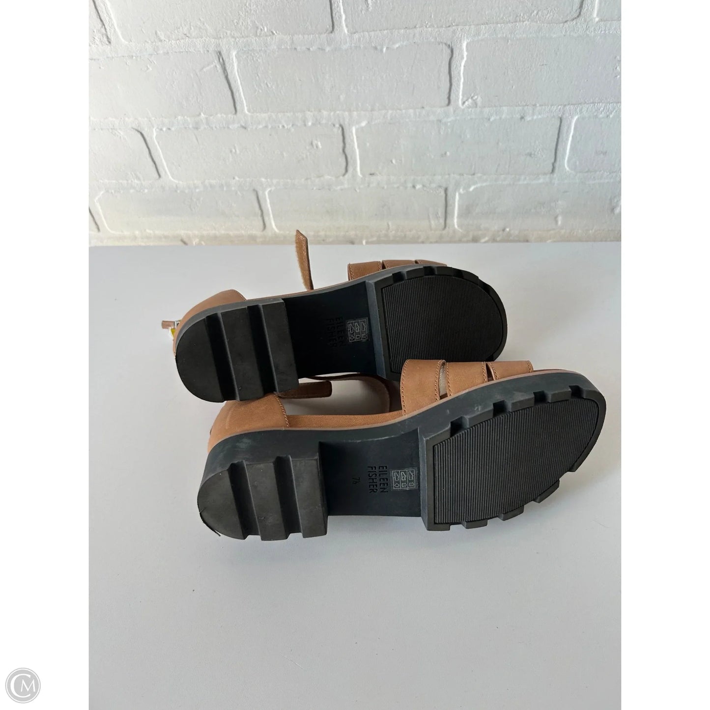 Sandals Flats By Eileen Fisher In Brown, Size: 7.5