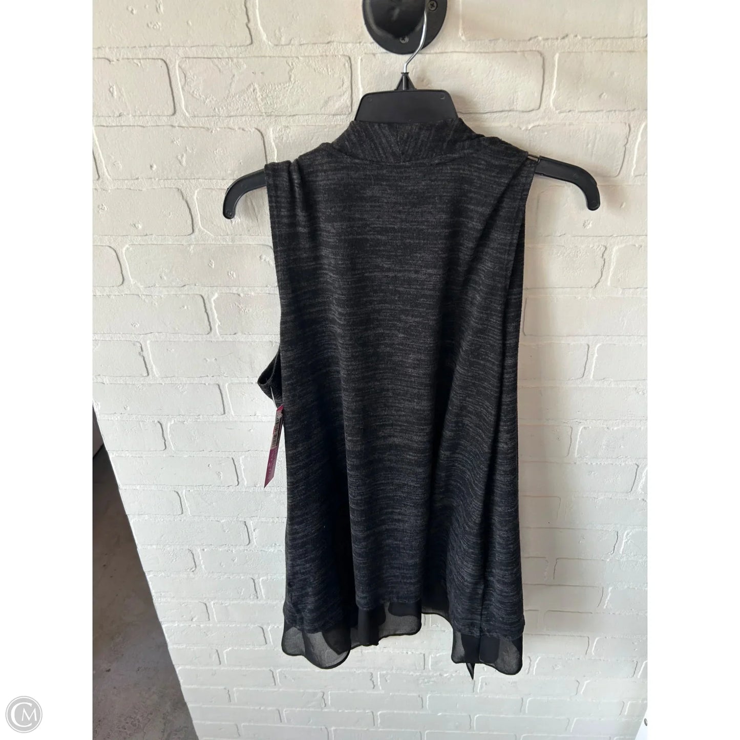 Vest Other By Logo In Black & Grey, Size: L