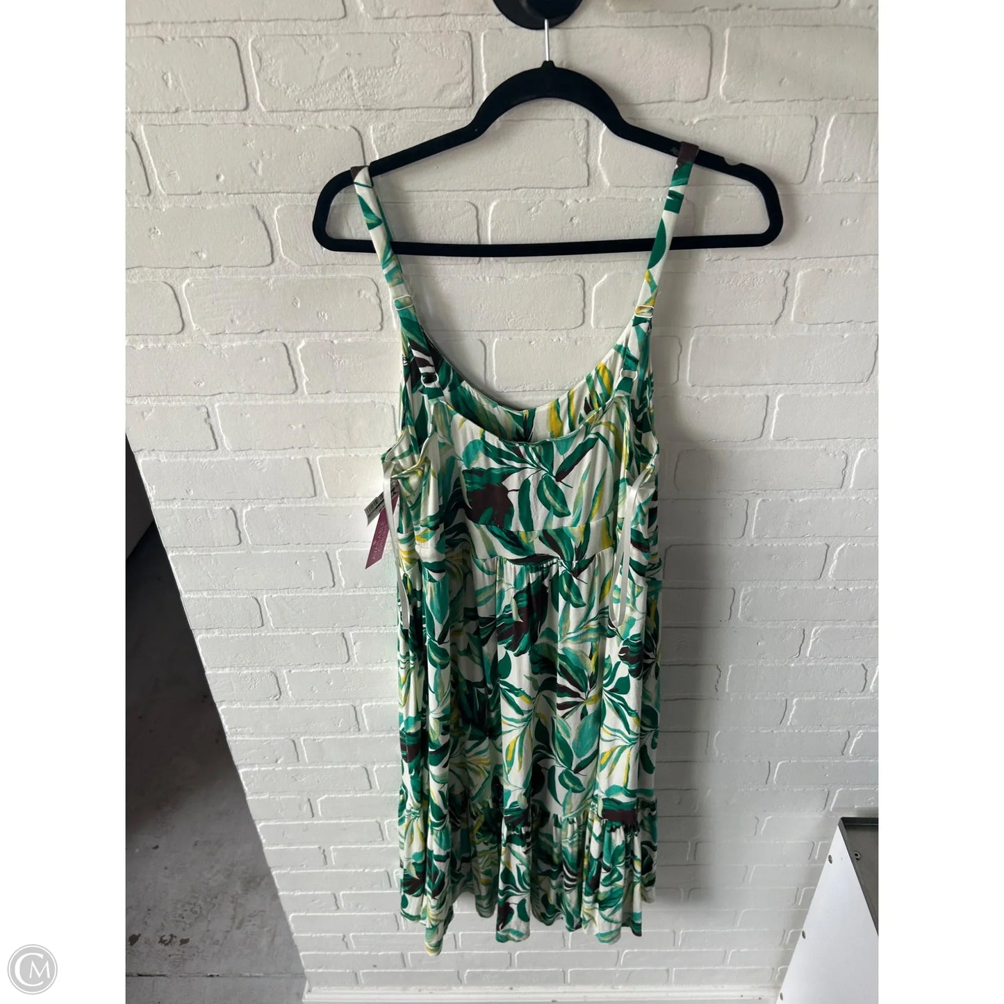 Dress Casual Midi By Torrid In Green & White, Size: 2x