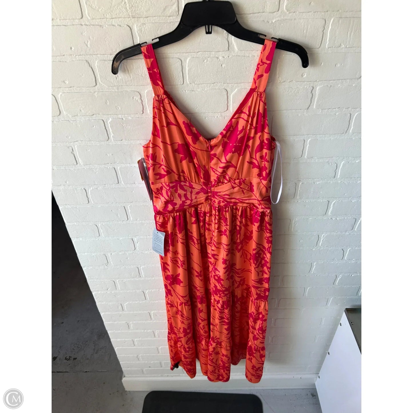 Dress Party Long By Maggy London In Orange & Pink, Size: S