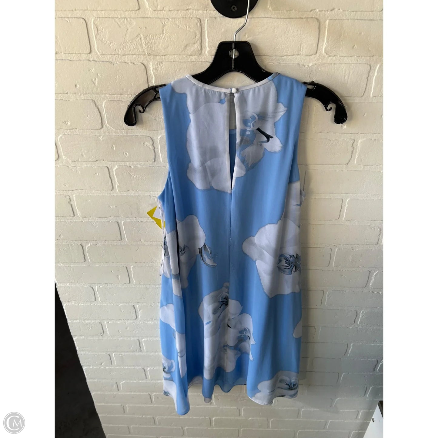 Dress Work By Calvin Klein In Blue & White, Size: S