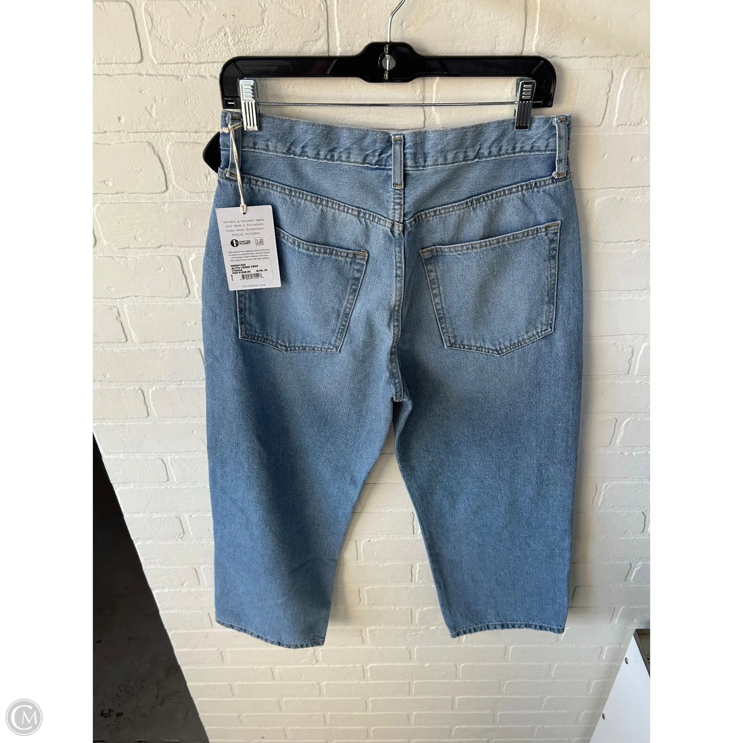 Jeans Cropped By Etica In Blue Denim, Size: 8