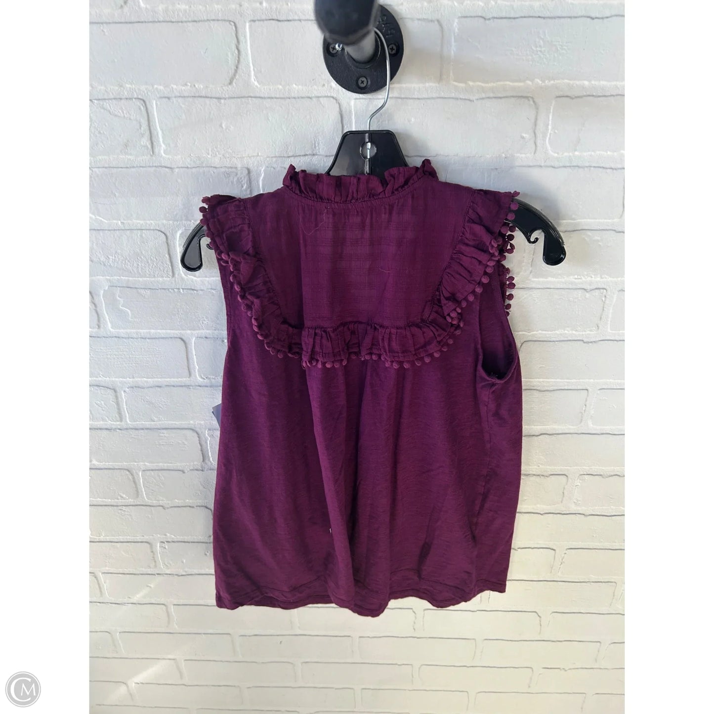 Top Sleeveless By Loft In Purple, Size: M