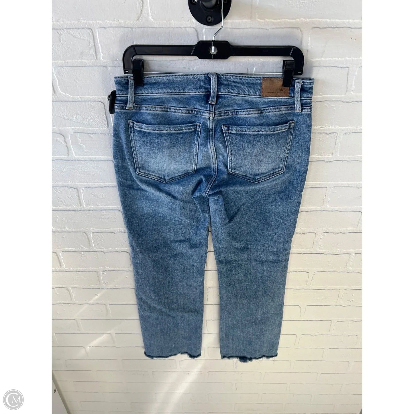 Jeans Cropped By Buckle Black In Blue Denim, Size: 6