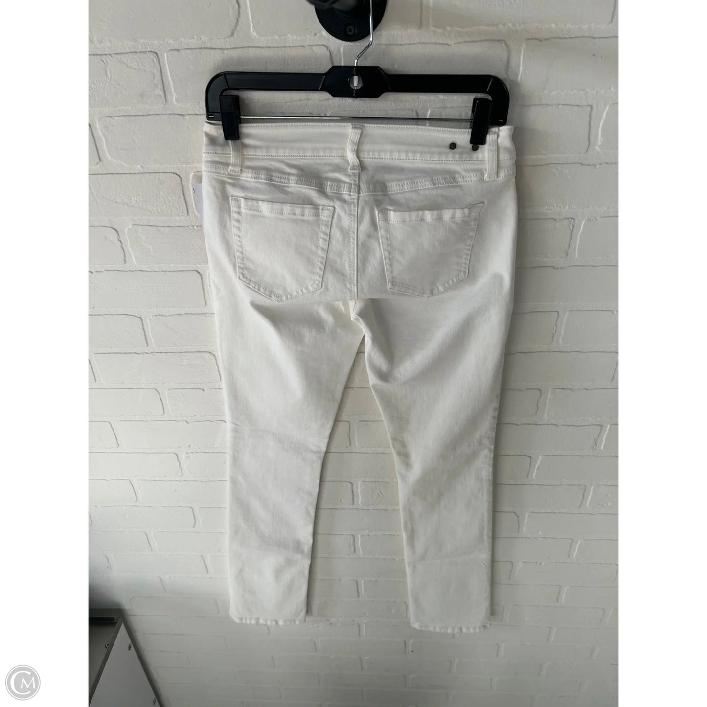 Jeans Straight By Cabi In White Denim, Size: 2