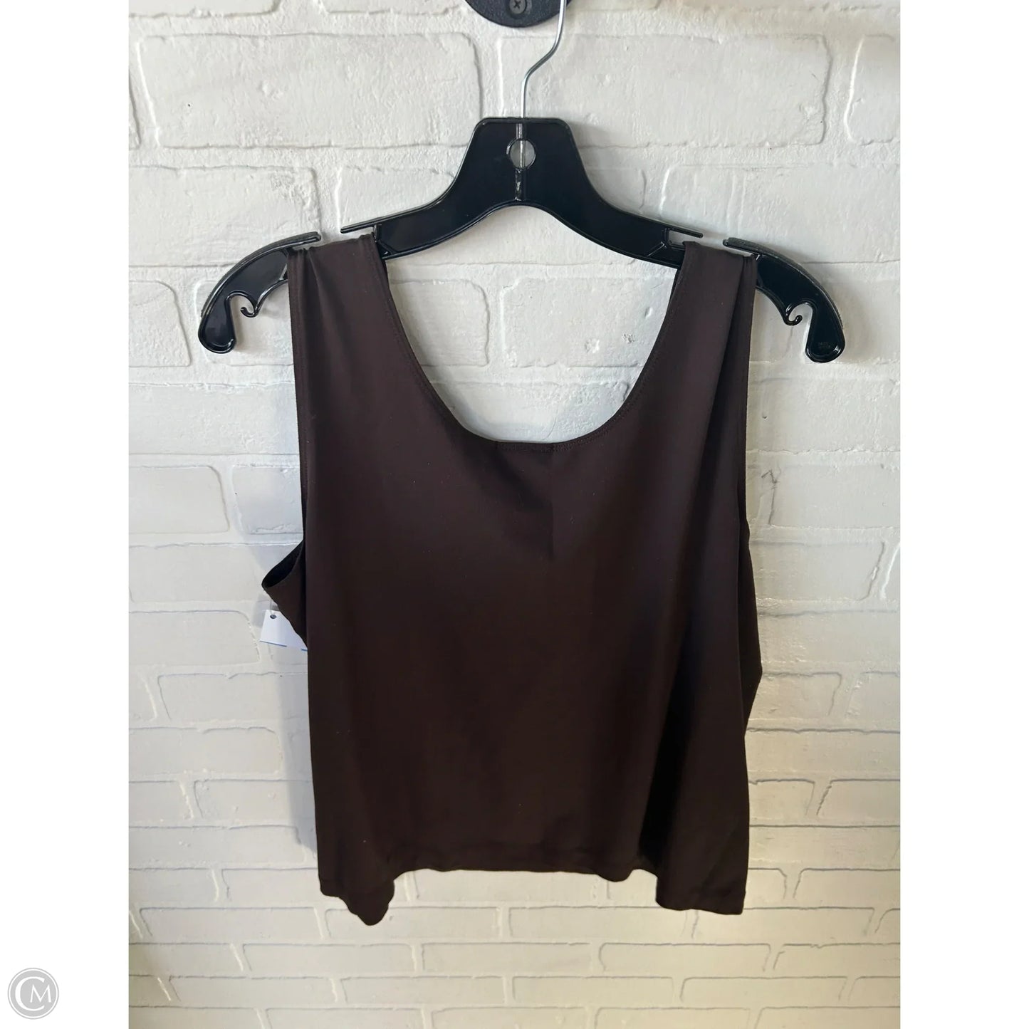 Top Sleeveless By Chicos In Brown, Size: Xl