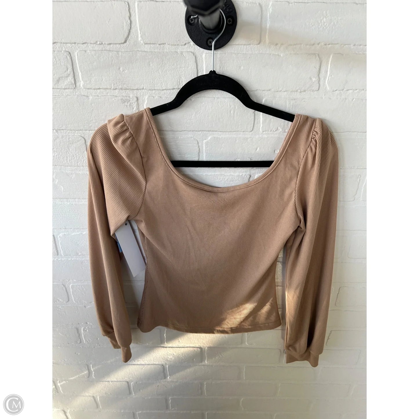 Top Long Sleeve Basic By Shein In Brown, Size: Xs