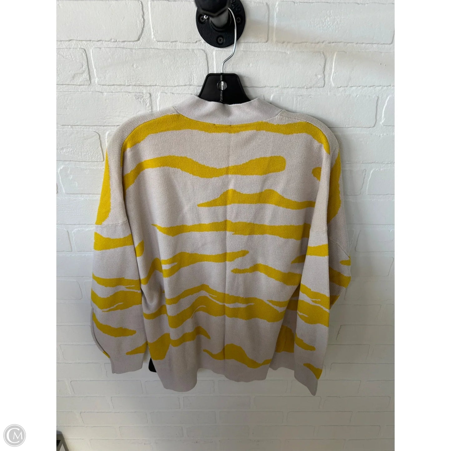 Sweater Cardigan By Cabi In Tan & Yellow, Size: S