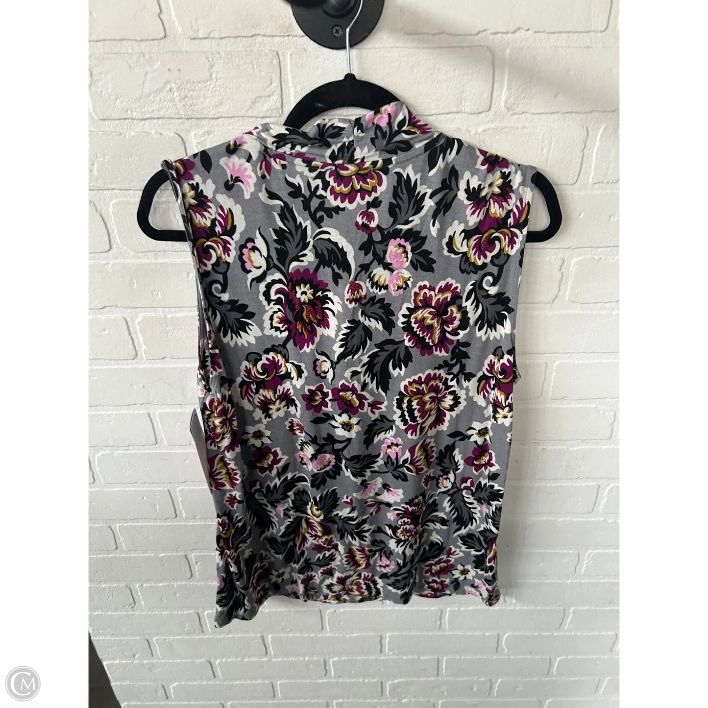 Top Sleeveless By Ann Taylor In Grey & Purple, Size: Xl