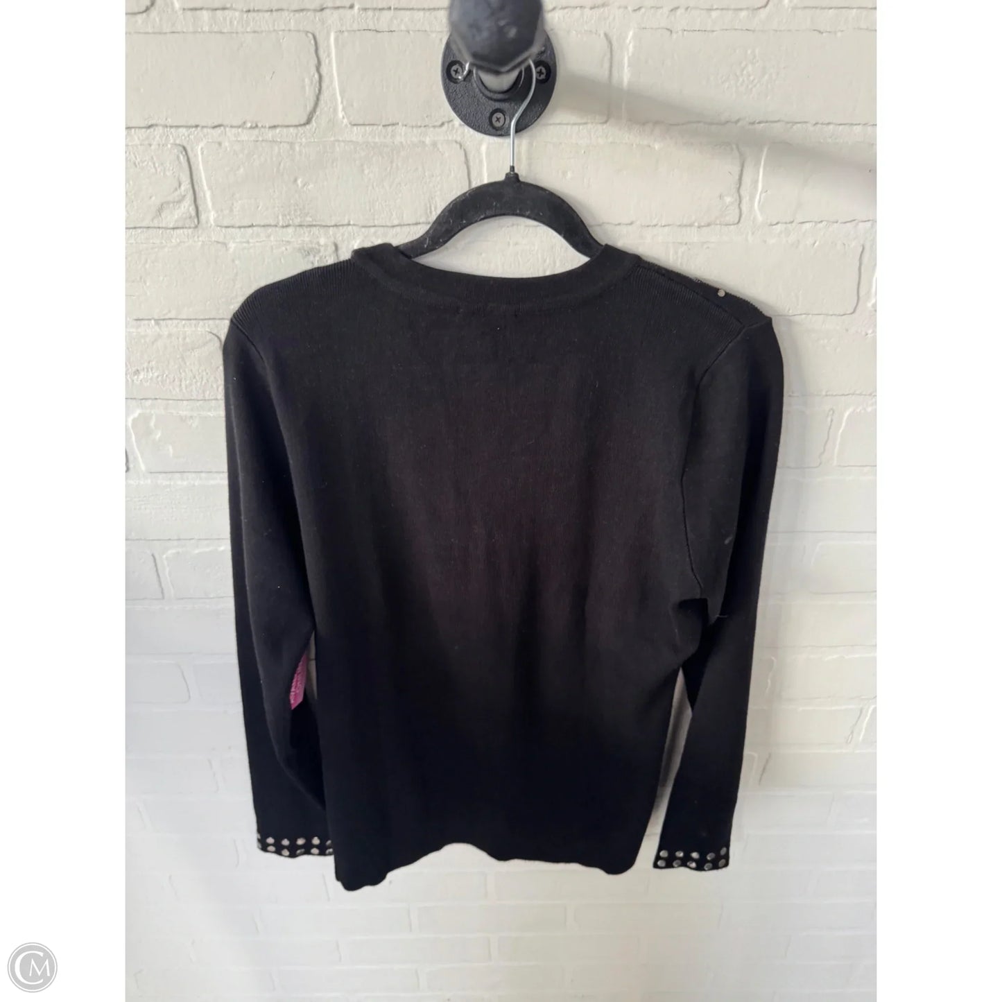 Sweater By Venus In Black & Silver, Size: L