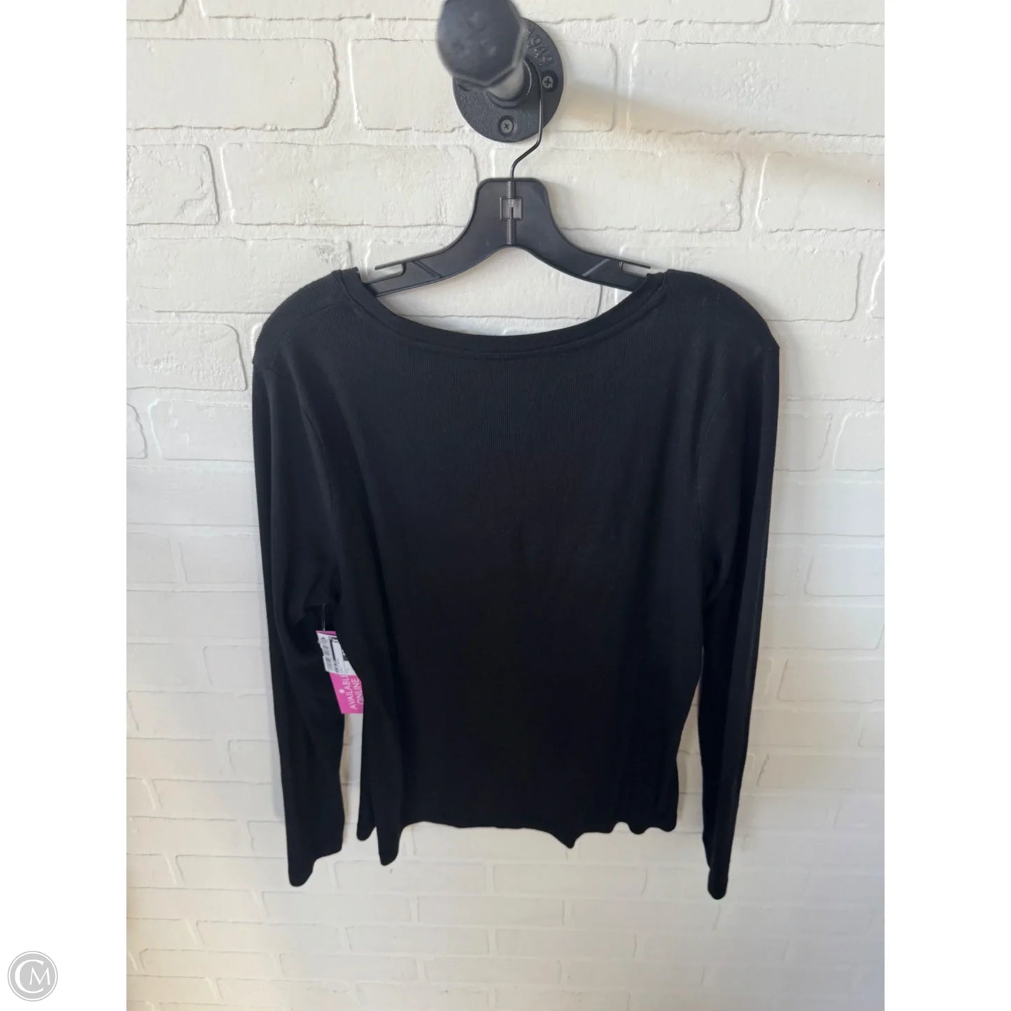 Top Long Sleeve Basic By A New Day In Black, Size: L
