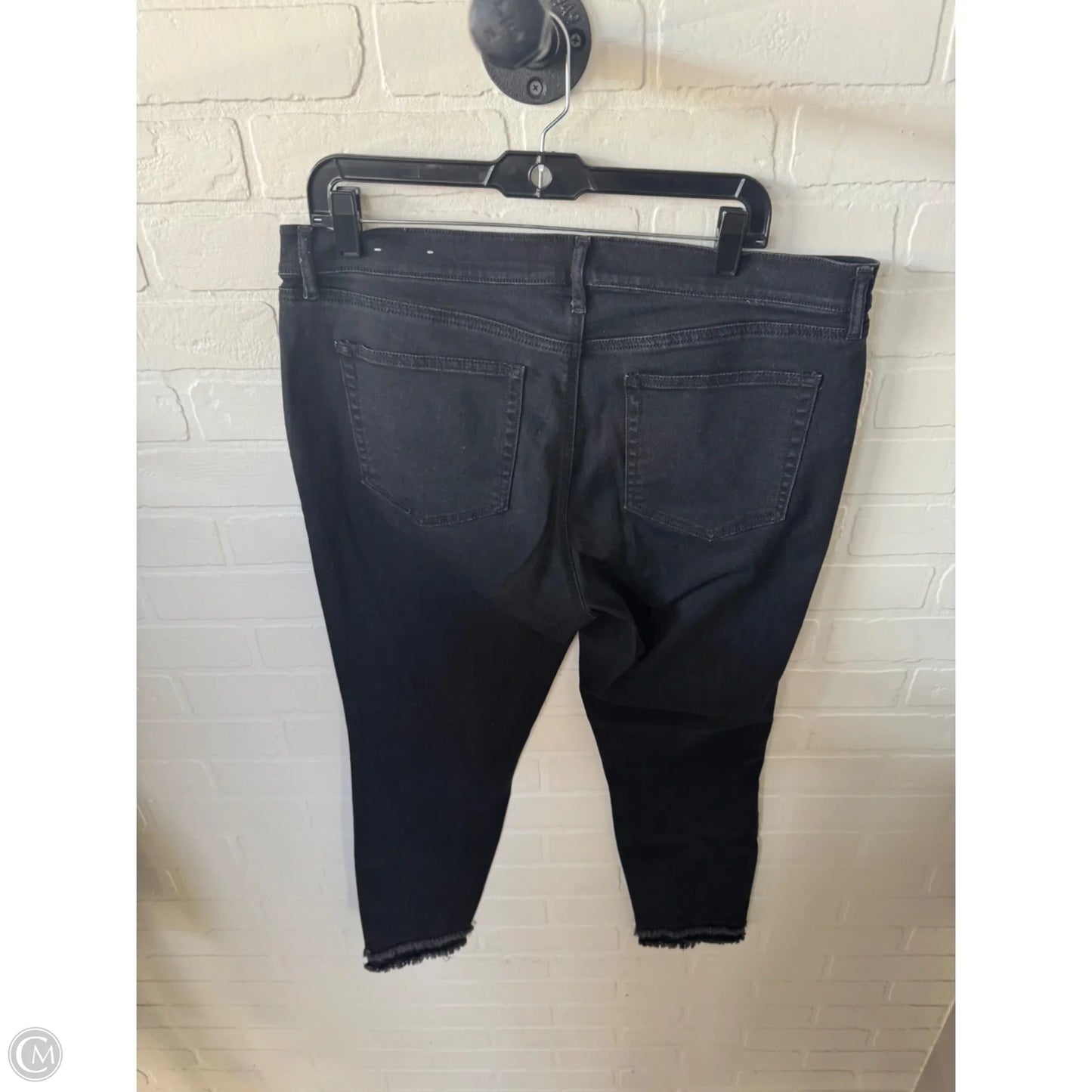 Jeans Skinny By Loft In Black Denim, Size: 14