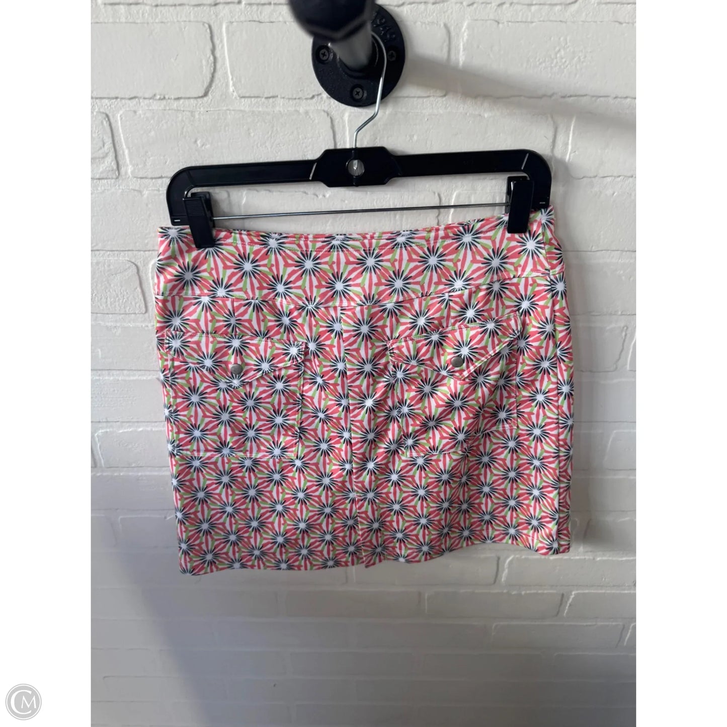 Athletic Skort By Jofit In Orange & White, Size: 4