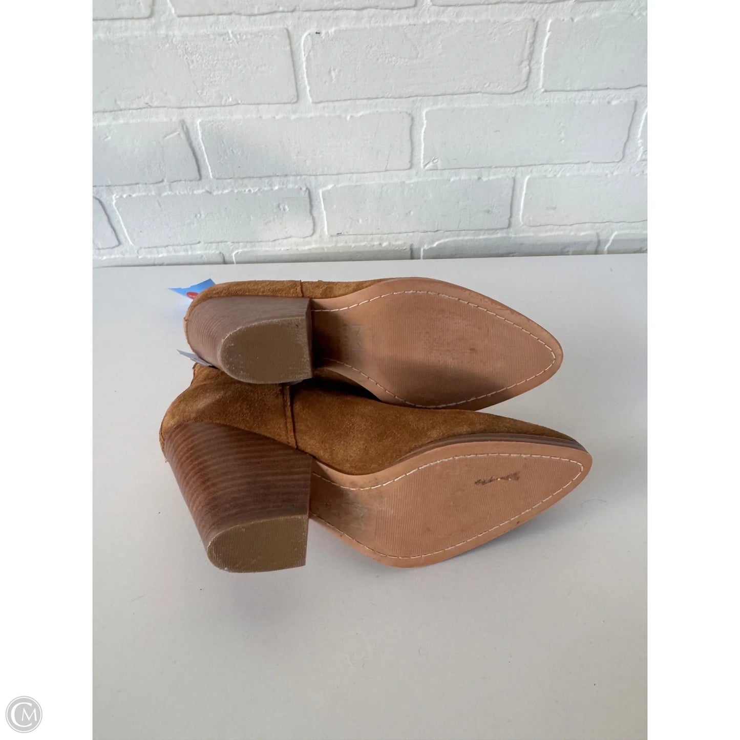 Boots Ankle Heels By Marc Fisher In Brown, Size: 8