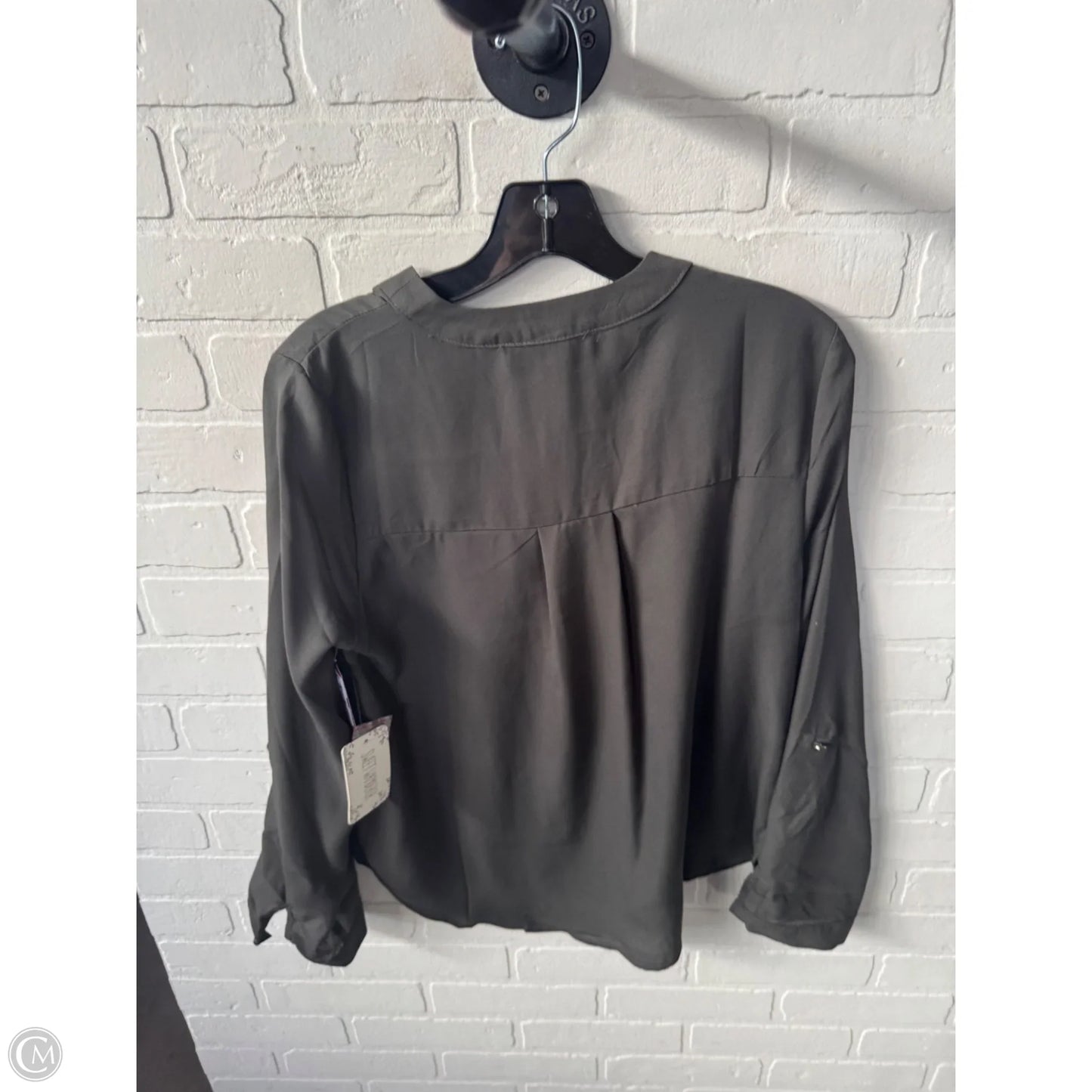 Top Long Sleeve By Sweet Wanderer In Green, Size: L
