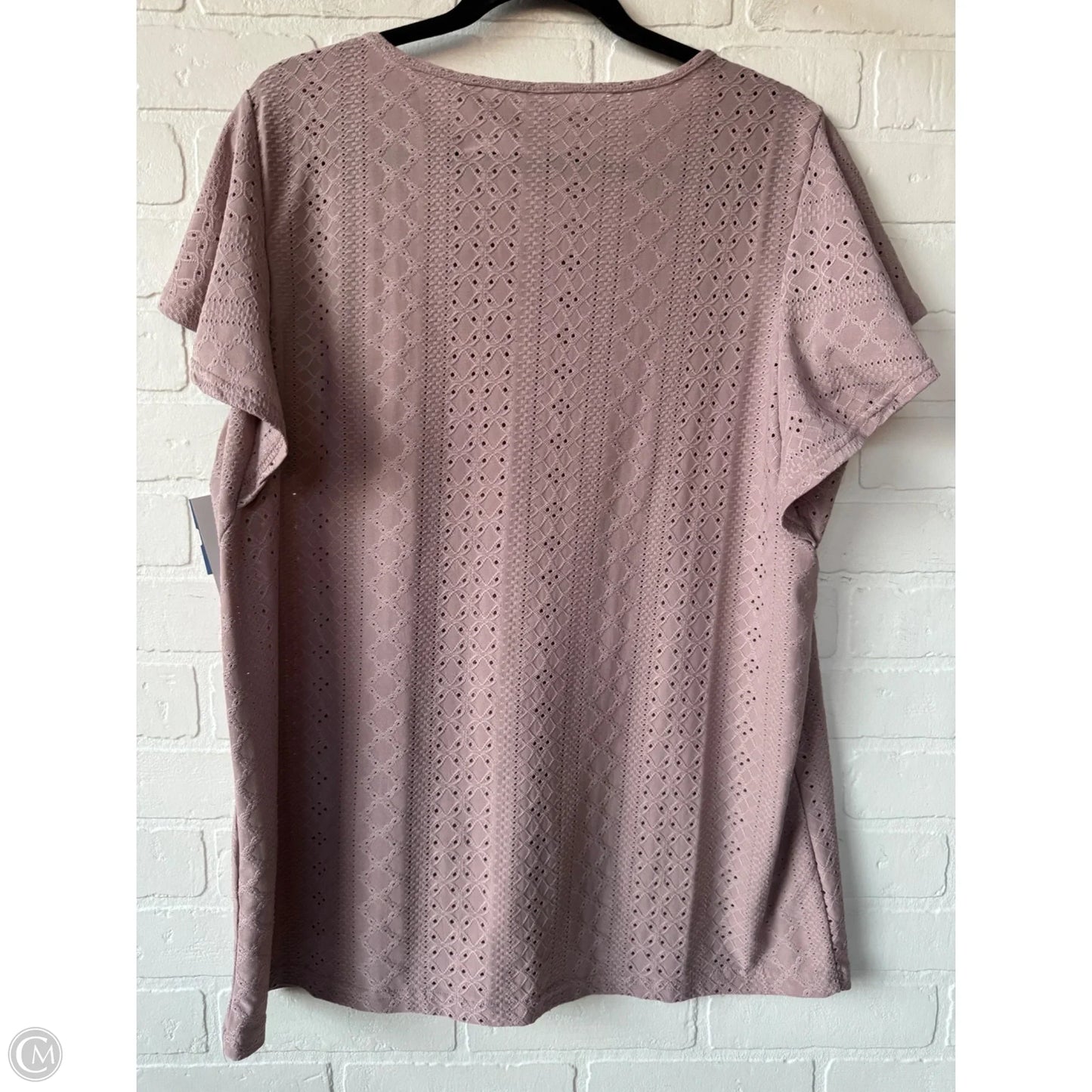 Top Short Sleeve By Cme In Pink, Size: Xl