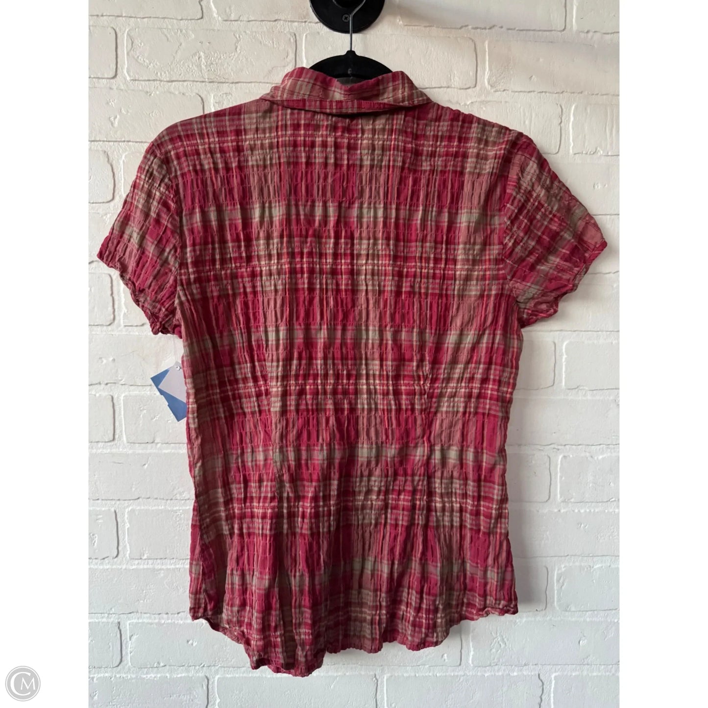 Top Short Sleeve By Eddie Bauer In Red & Tan, Size: S