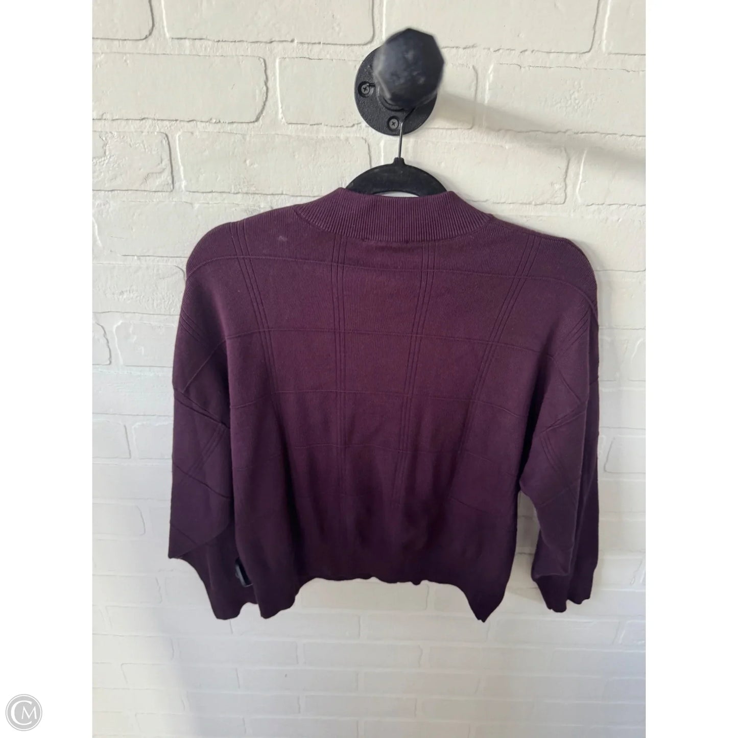 Sweater Cardigan By Adrianna Papell In Purple, Size: Xs