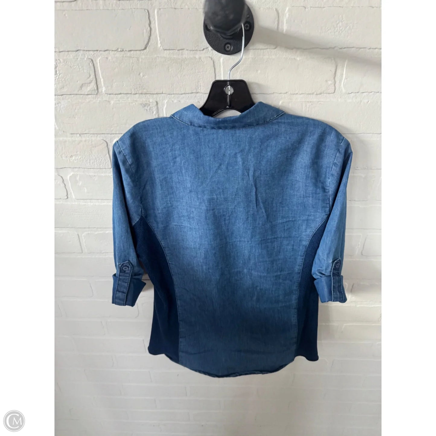 Top Short Sleeve By Cmc In Blue Denim, Size: M