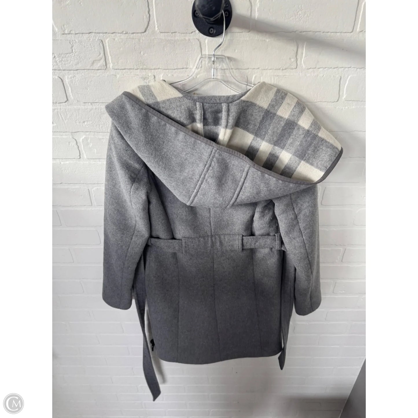 Coat Wool By Dkny In Grey, Size: Xs