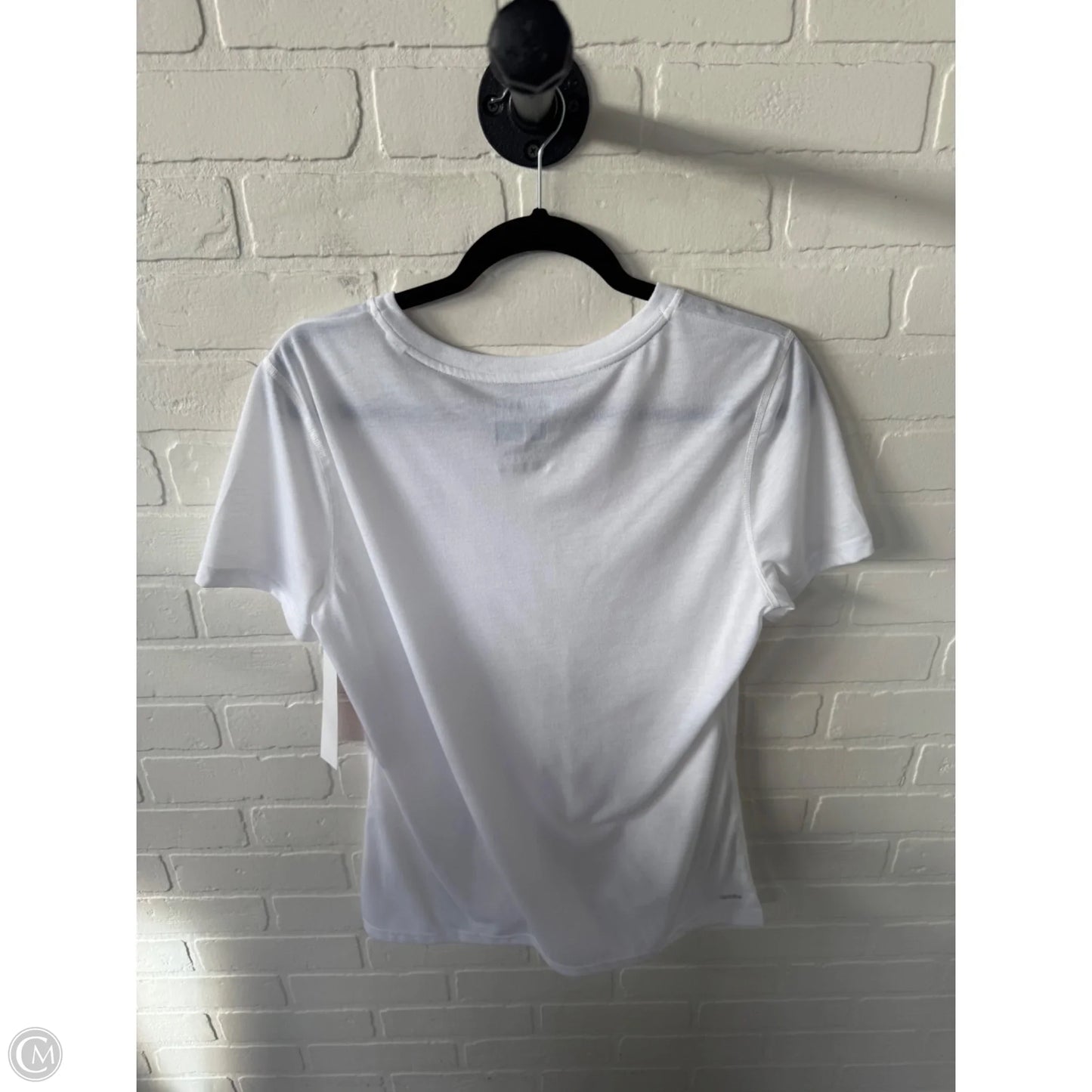 Athletic Top Short Sleeve By Adidas In White, Size: L