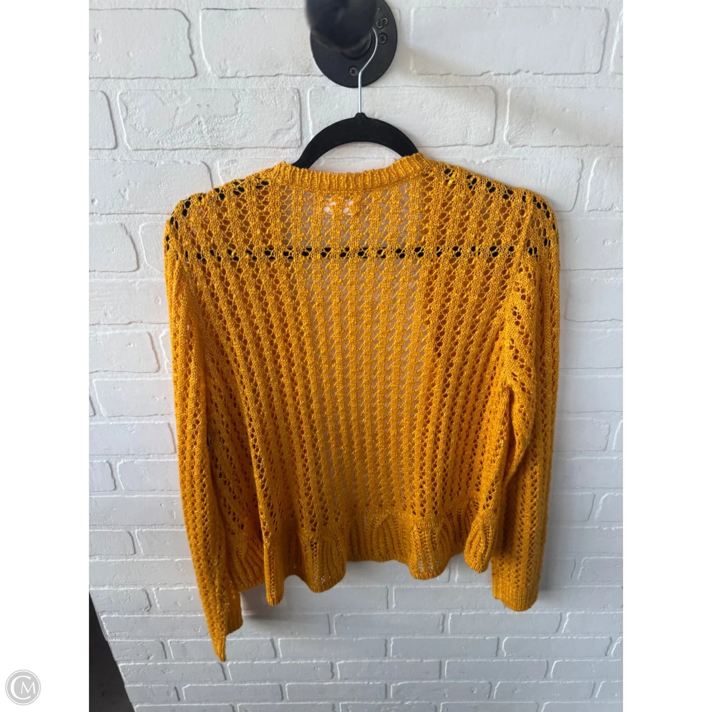 Sweater Cardigan By Lc Lauren Conrad In Gold, Size: L