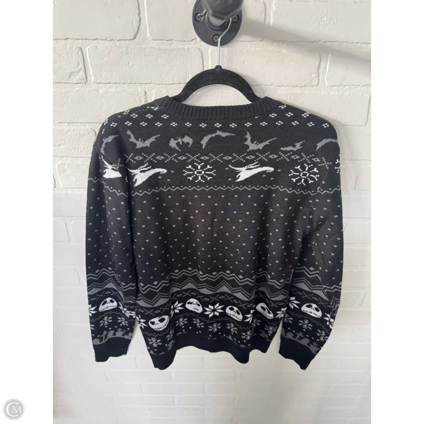 Sweater By Disney In Black & White, Size: Xl