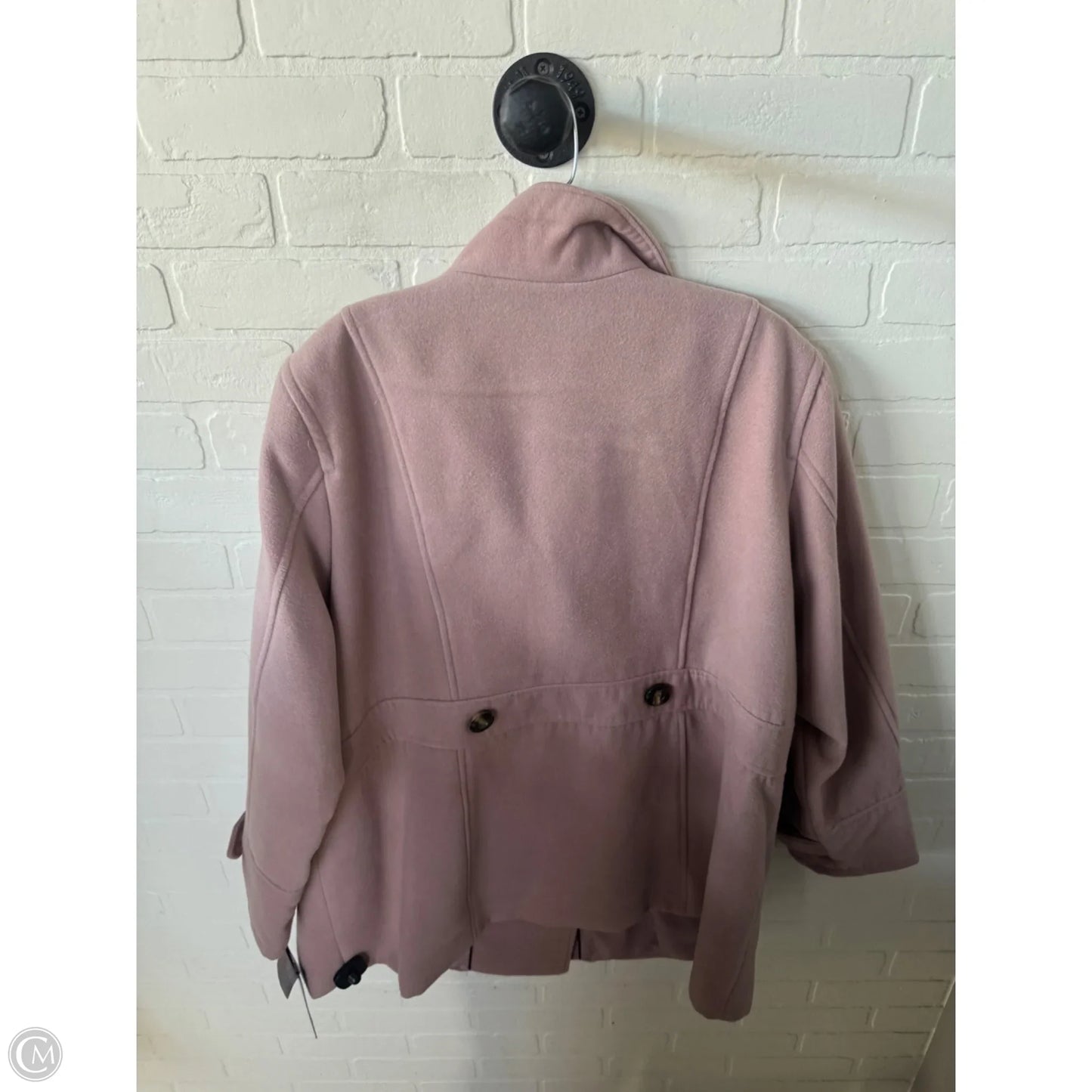 Coat Peacoat By Clothes Mentor In Pink, Size: 2x