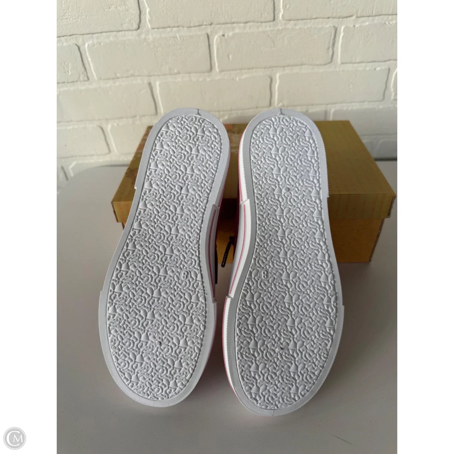 Shoes Sneakers By Very G In Pink & White, Size: 8