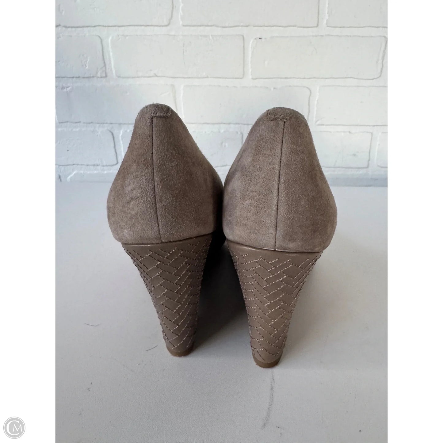 Shoes Heels Wedge By Cole-haan In Taupe, Size: 7