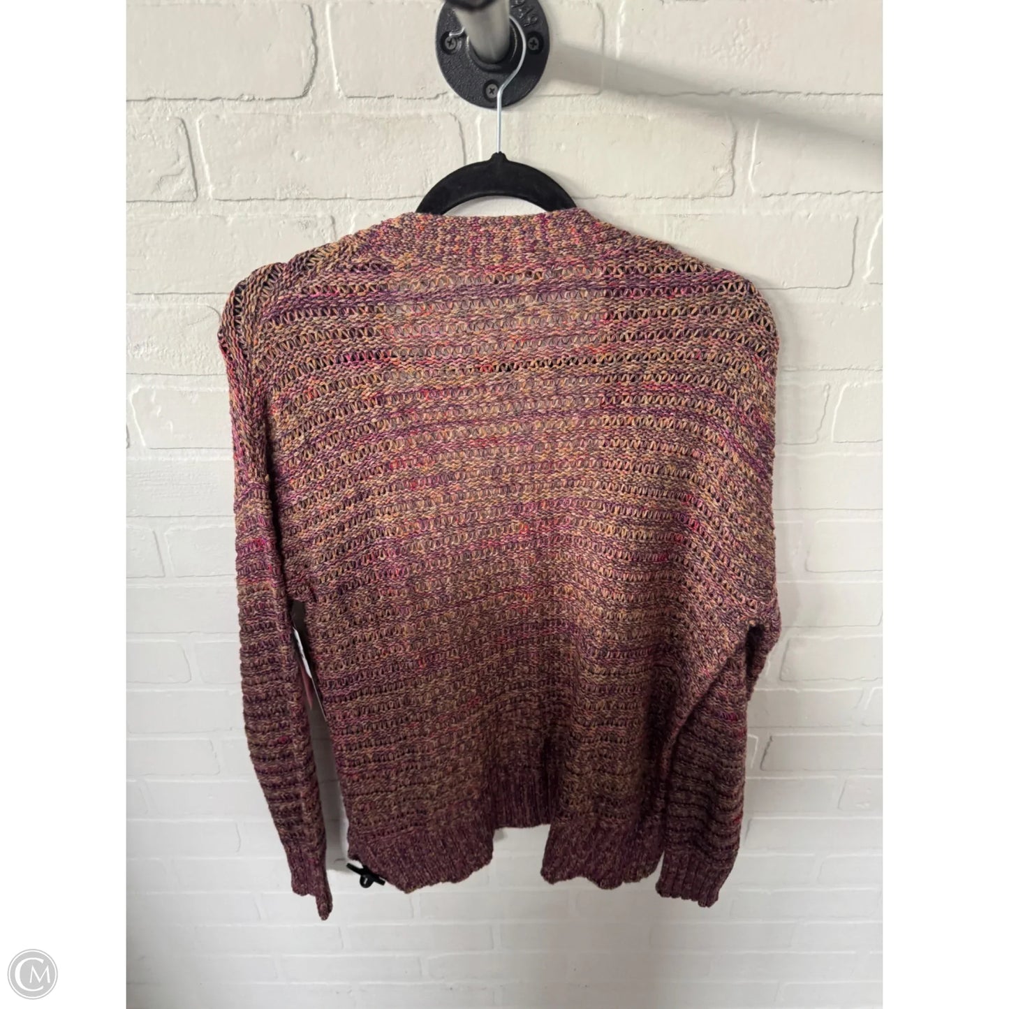 Sweater Cardigan By Coldwater Creek In Purple & Tan, Size: M