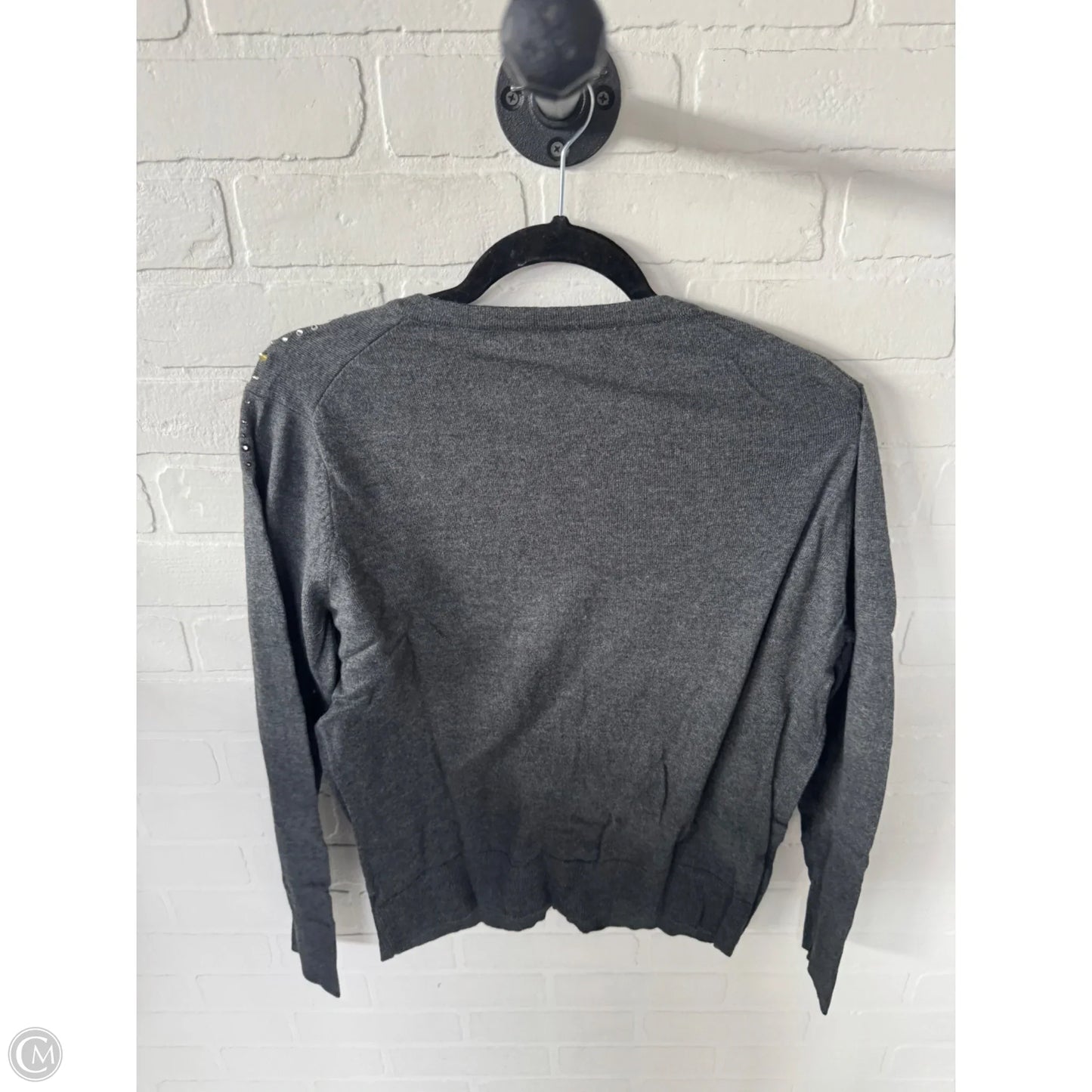 Sweater Cardigan By Merona In Grey & Silver, Size: Xl