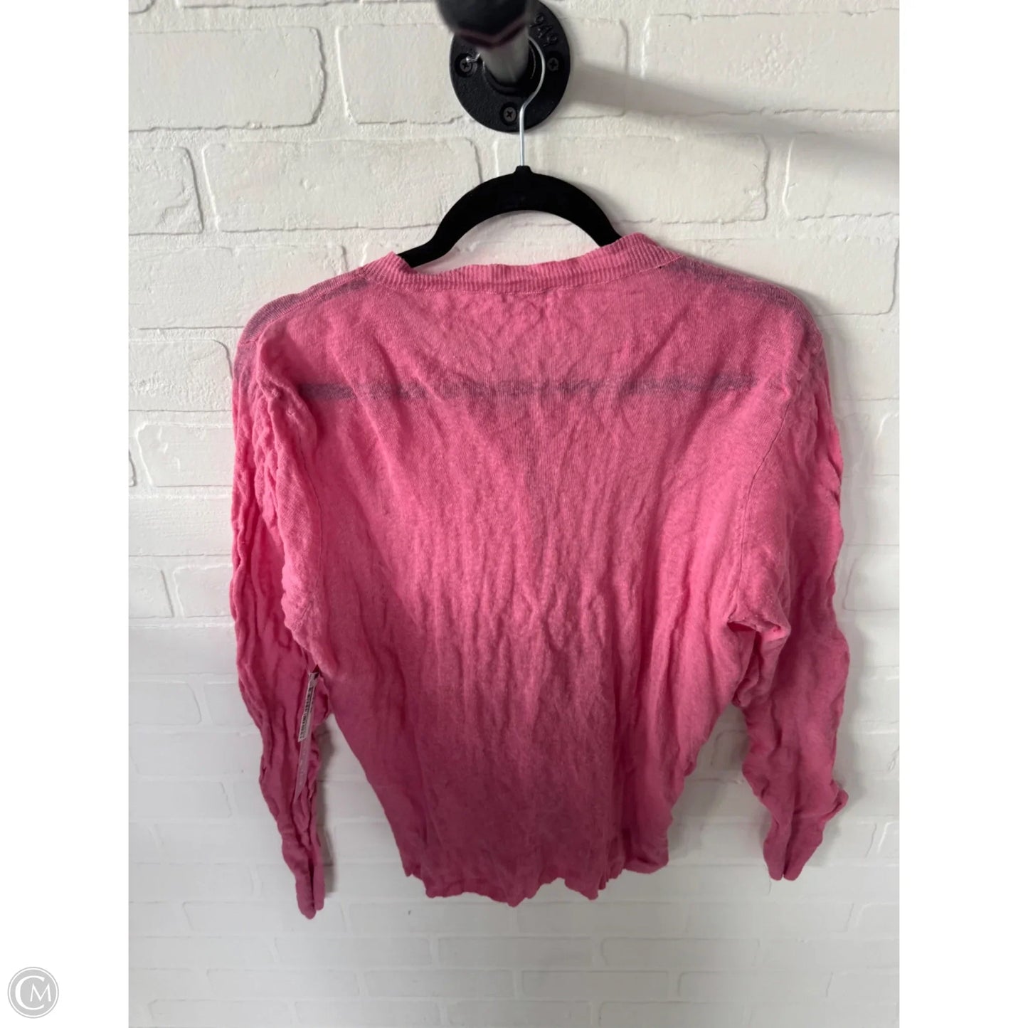 Sweater Cardigan By Garnet Hill In Pink, Size: Xl