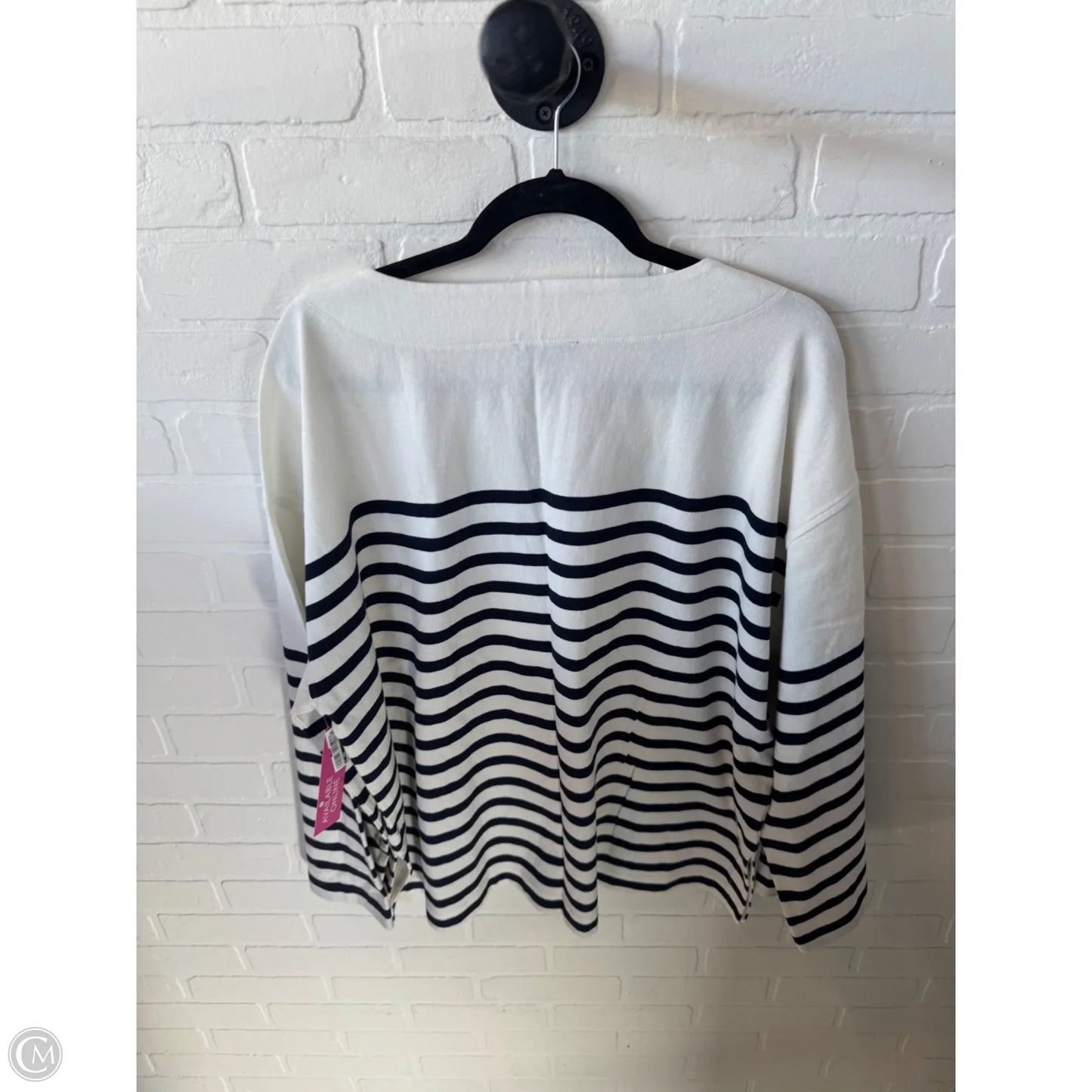 Top Long Sleeve By J. Crew In Blue & White, Size: Xl