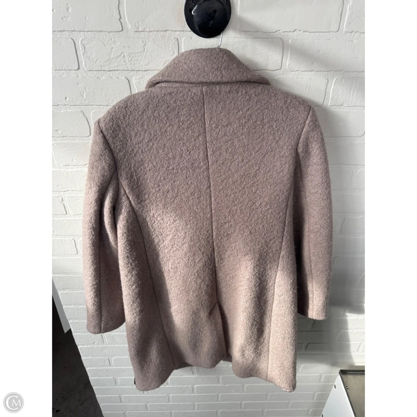 Coat Wool By Tahari In Taupe, Size: M