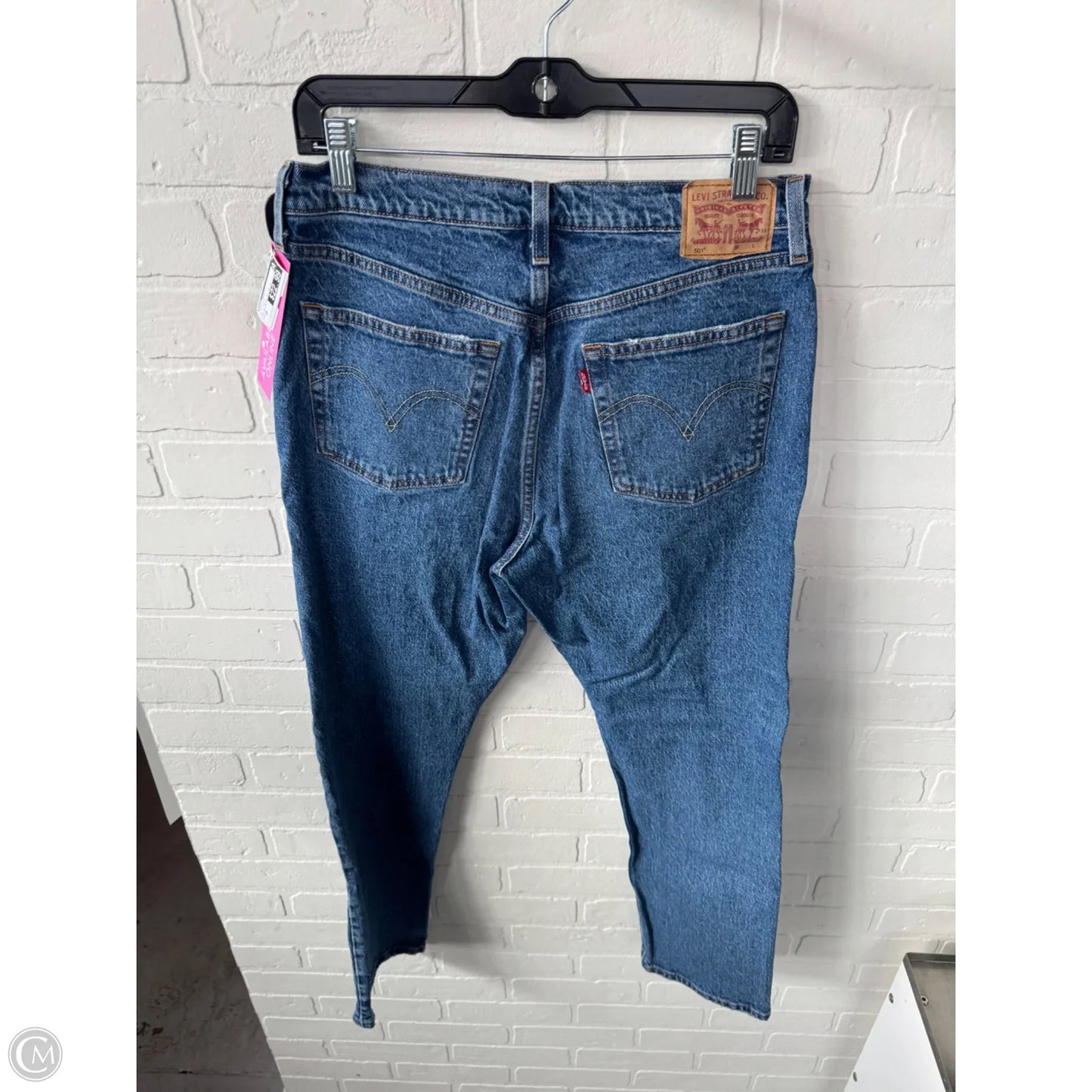 Jeans Straight By Levis In Blue Denim, Size: 10