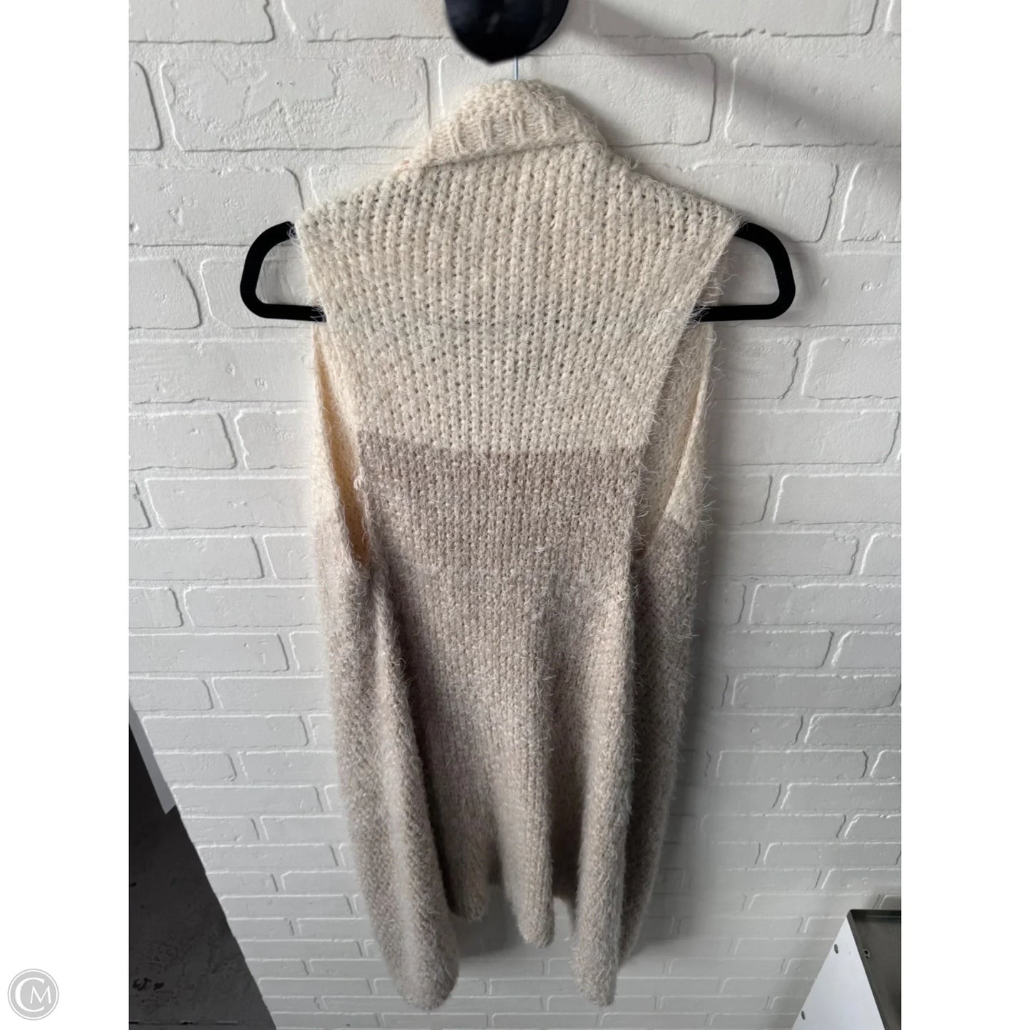 Sweater Cardigan By Soft Surroundings In Cream & Tan, Size: L