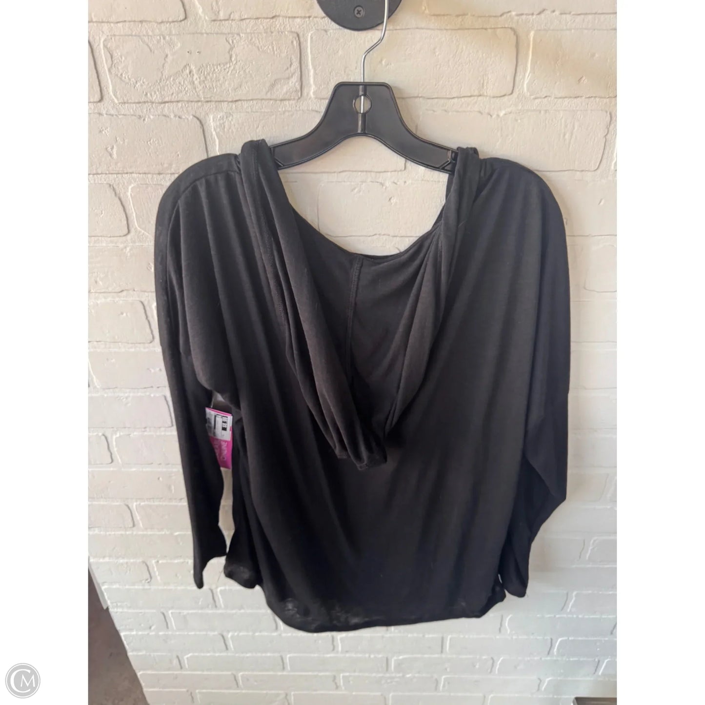 Athletic Top Long Sleeve Hoodie By Old Navy In Black, Size: Xl