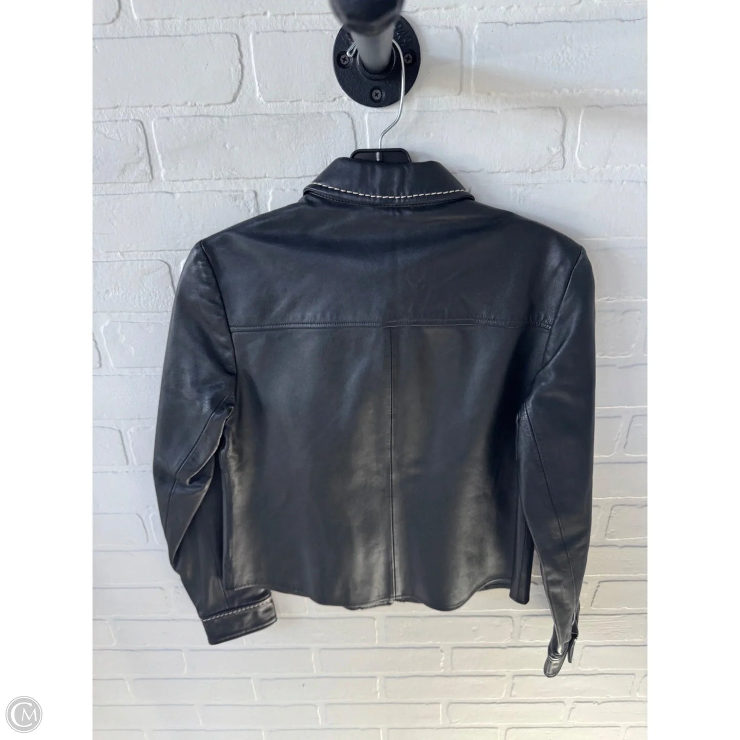 Jacket Shirt By Loft In Black & Cream, Size: Sp